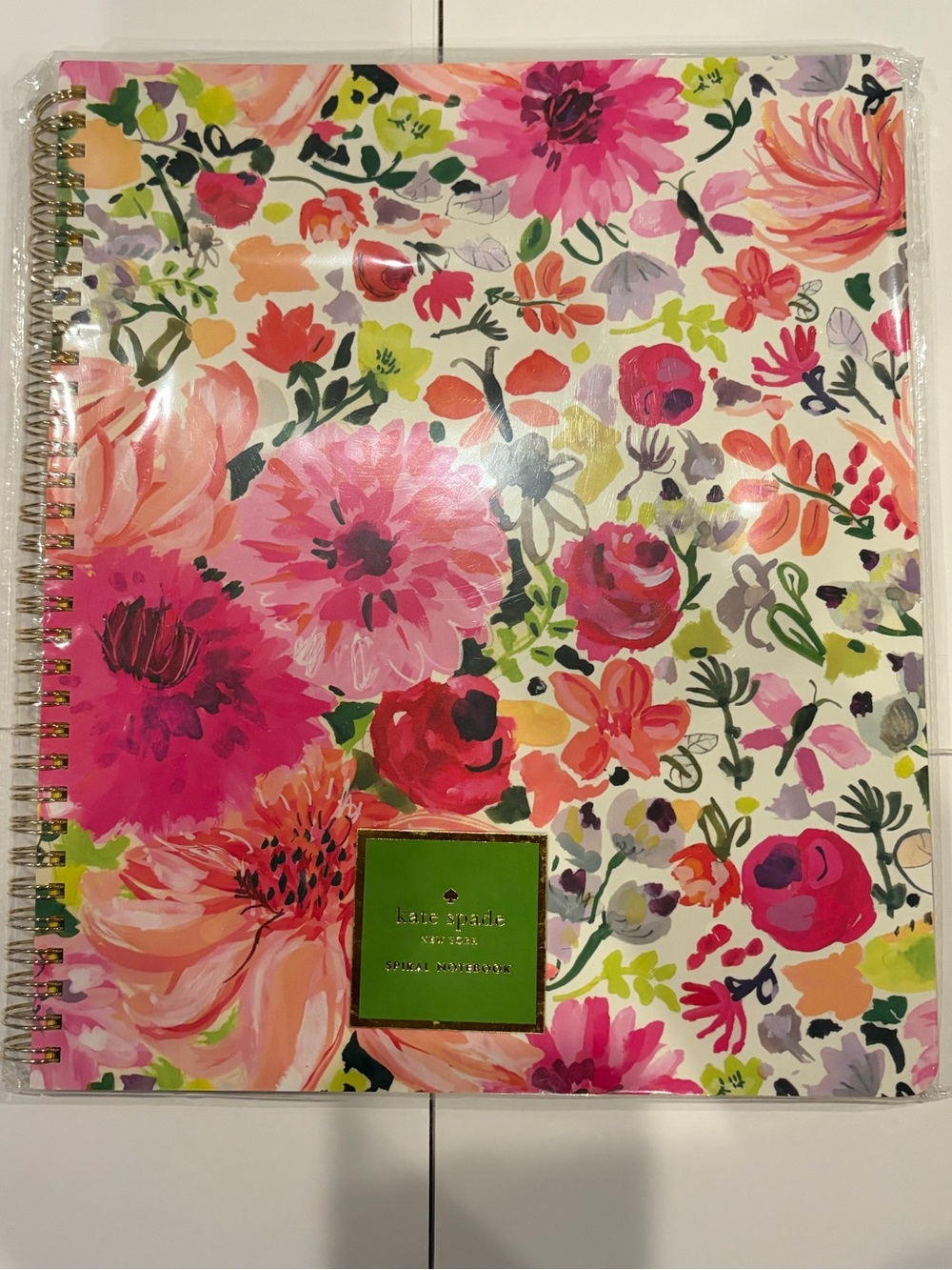 kate spade Floral Spiral Notebook in Pink, Green, Coral, Purple